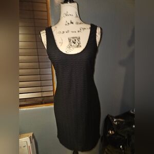 Xhilaration Womans Black Bodycon Tank Dress Size L